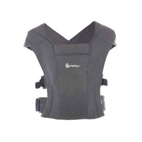 Ergobaby Embrace Cozy Knit Newborn Carrier - Heather Gray: Buckle Closure, Infant Head Support, 7-25 lbs Capacity