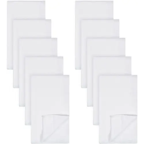 Gerber Unisex Baby Boys Girls Birdseye Flatfold Cloth Diapers Multipack White 10 Pack