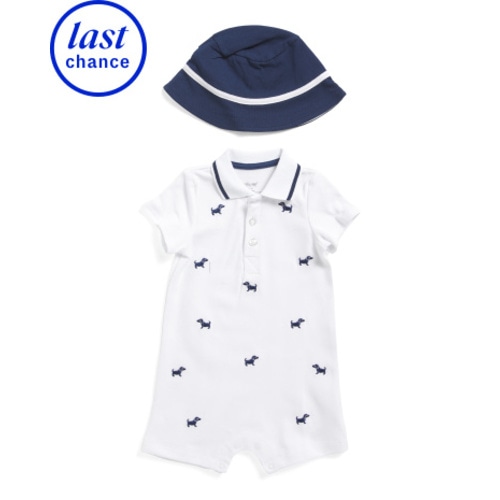 Newborn Boys 2pc Puppies Romper With Hat | Baby Boys (0-24m) | Marshalls