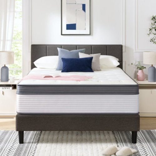 Zinus Plush Cooling Gel Hybrid Mattress & Reviews | Wayfair