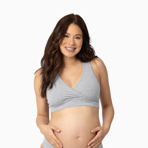 French Terry Racerback Nursing & Sleep Bra - Grey Heather