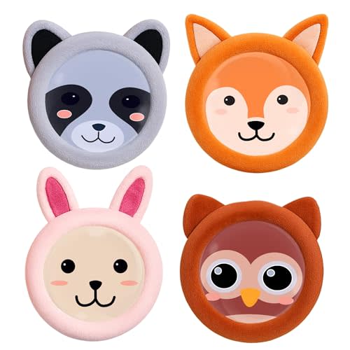 ICEWRAPS Small Reusable Ice Packs for Kids’ Boo Boos, Cloth-Covered Hot & Cold Packs, Baby Ice Pack for Fever & Minor Injuries, Set A: Bunny, Fox, Raccoon, Owl – FSA-HSA Eligible