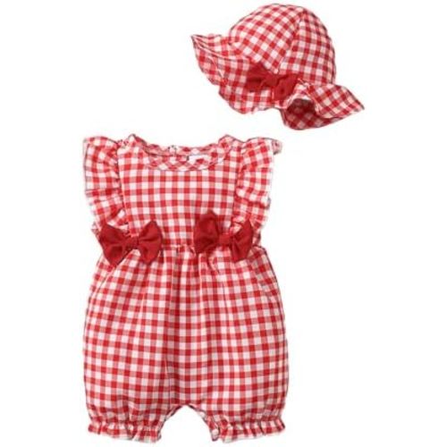 SUNNY PIGGY Newborn Baby Girl Clothes Baby Girl One Piece Romper Fall Winter Long Sleeve with Hat Sets Cute Infant Outfits