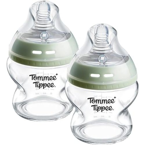 Tommee Tippee Natural Start Glass Baby Bottle, 5oz, 2 Count