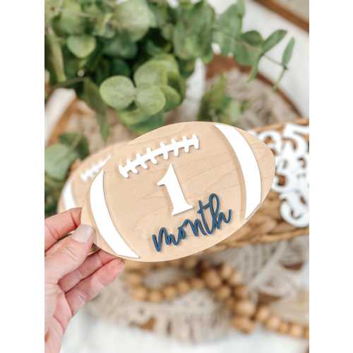 Football, Milestone, Monthly Milestone, Baby, Shower Gift, New Mom Gift, Sports