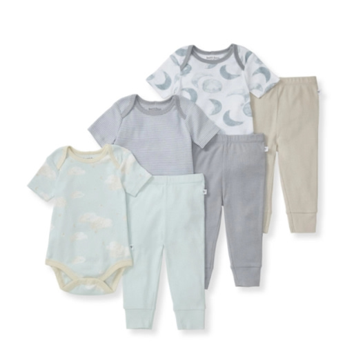 Hello Moon Organic Short Sleeve Bodysuit and Pant Set 3 Pack