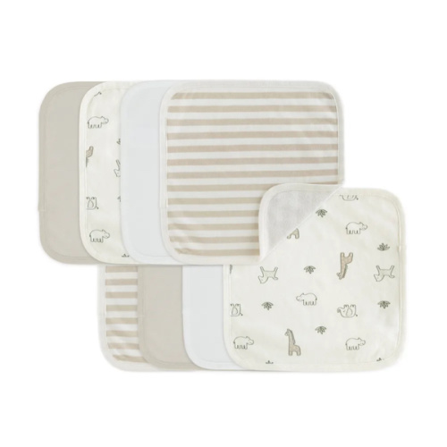 4baby Washers 8 Pack Printed Natural