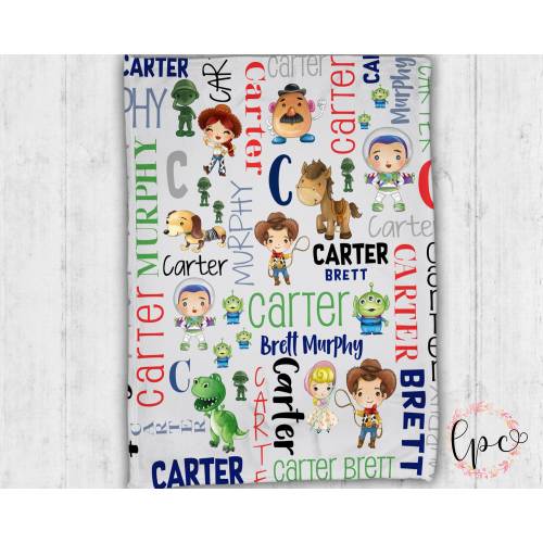 Personalized Toy Blanket- Toy Baby Blanket- Personalized Baby Name Blanket-Personalized Name Blanket- Baby Name Blanket - Personalized Throw