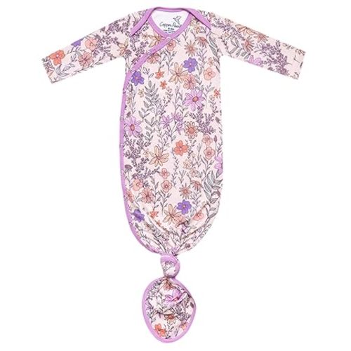 Copper Pearl Newborn Knotted Gown Flora