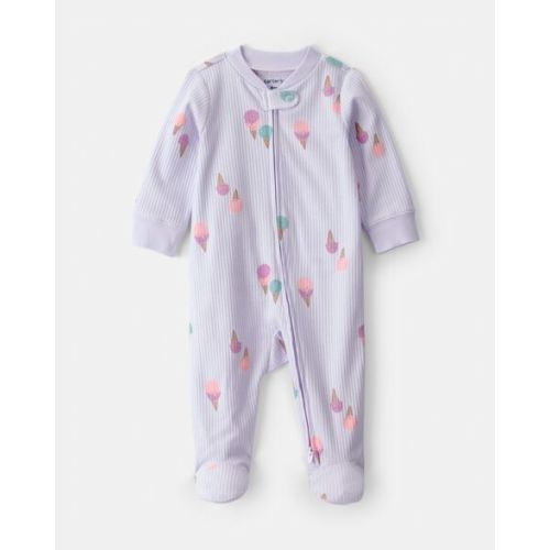 Baby Girl Ice Cream 2-Way Zip Sleep & Play Pajama - Purple - Carter's | Carter's