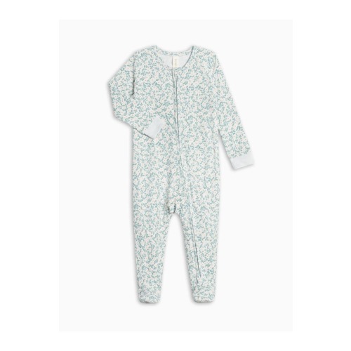 Organic Cotton Peyton Zipper Sleeper (Size: Newborn / Color: Arbor Floral Powder Shell)