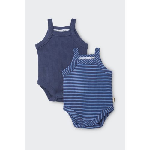 Bonds Newbies Rib Singlet Suit 2 Pack | Baby Baby Bodysuit | BWJKA
