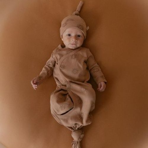 Makemake Organics Organic Baby Knotted Sleep Gown - Sun