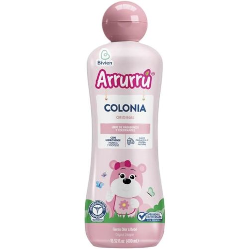 Colonia Arrurru para Bebes – 400ml (13.52 fl oz) (400ml (13.52oz), Rosada (Pink))