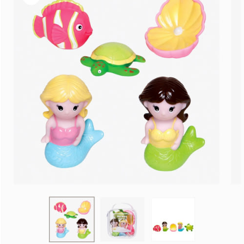 Mermaid Party Squirtie Baby Bath Toys – Elegant Baby
