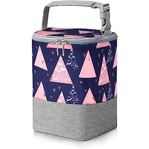 Accmor Breastmilk Cooler Bag, Baby Bottle Cooler Bags, Insulated Bottle Cooler Tote Bags On The Go, Fits 4 Large 8oz Bottles, for Nursing Mom Daycare Travel