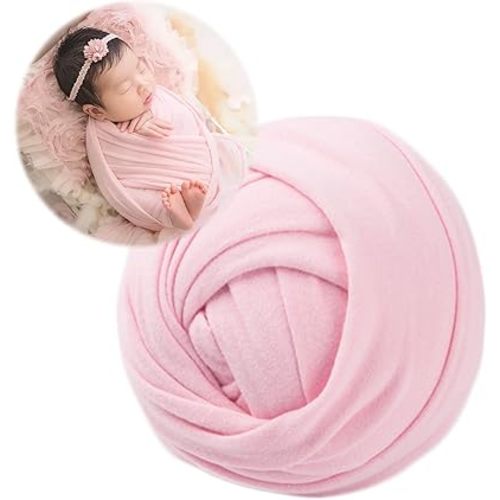 Zeroest Newborn Photography Outfits Props Stretch Wraps for Baby Boys & Girls Photoshoot Posing Blanket (Pink)