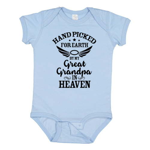 Inktastic Handpicked for Earth by My Great Grandpa in Heaven Boys or Girls Baby Bodysuit