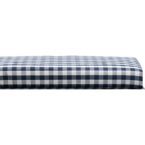 Crib Sheet, Navy Gingham - Lulujo | Maisonette