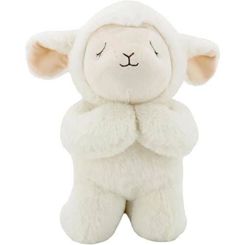 Linzy Plush 10" "Now I Lay ME Down to Sleep… Prayer Lamb Plush Toys, Stuffed Animal, Baptism Gift for Baby Boy Or Baby Girl
