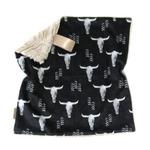 Longhorn Skulls Baby Lovey, Soft Baby Boy Lovey, Small Security Blanket, Longhorn Lovie, Texas Longhorns Baby Lovey, Western Baby Nursery