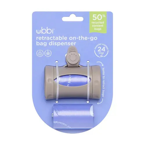 Ubbi On-the-Go Disposable Diaper Bag Dispenser - Taupe
