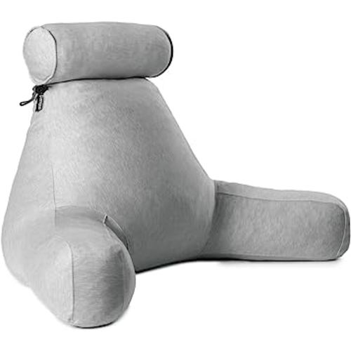 Milliard Reading Pillow with Shredded Memory Foam, Adult Large Back Rest Pillow for Sitting in Bed with Cooling, Removable Cover (XL 24 Inch)