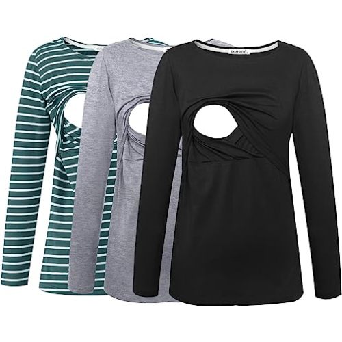 Comfy Long Sleeve Breastfeeding T-Shirt