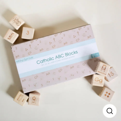 Catholic ABC Alphabet Blocks - Shining Light Dolls