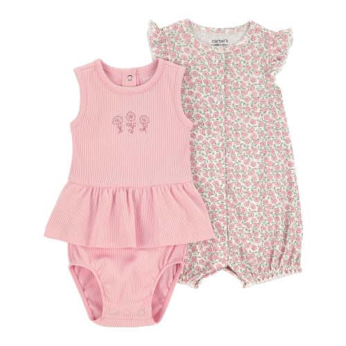 Carter's Child of Mine Baby Girl Romper and Dress Set, 2-Piece, Sizes 0/3-24 Months