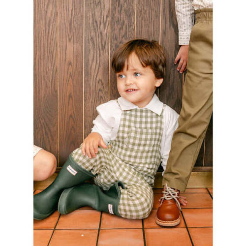 Anderson Overall, Green Gingham - Little Paper Kids | Maisonette