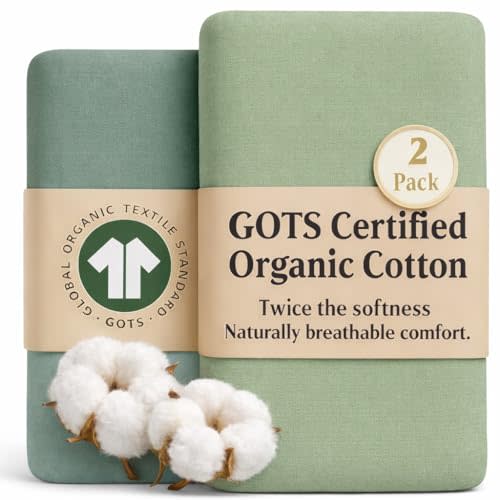 2 x GOTS Organic Bedside Bassinet Sheets 33x20 and 35x19 Compatible with Maxi COSI Iora, Baby Delight, Ronbei, Koola Baby Bond, Harppa Cudly 3 in 1 - Luxury Turkish Cotton - Boy, Girl