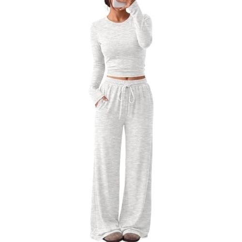 Trendy Queen Women's 2 Piece 2026 Fall Fashion Lounge Set with Pockets