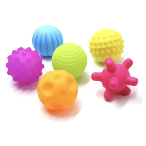 6pcs Silicone Balls Baby Sensory Toy - Kidzly