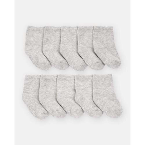 Baby Boy 10-Pack Crew Socks - Grey | Carter's