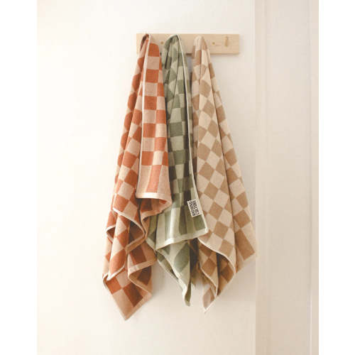 Bathhouse Check Organic Towel – Bathing Culture
