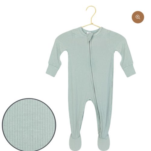 Bailey Ribbed Zipper Footies