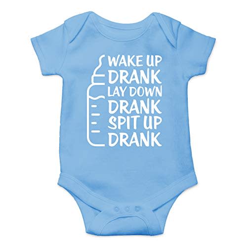 Wake Up Drank, Lay Down, Spit Up - Funny Baby Essentials Bodysuit - Newborn Outfit