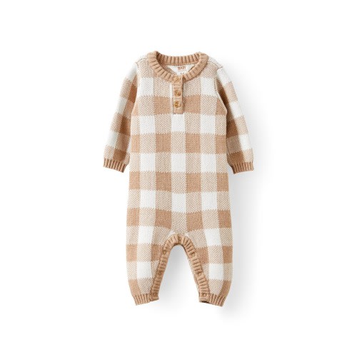 Organic Knit Long Sleeve All In One, Newborn