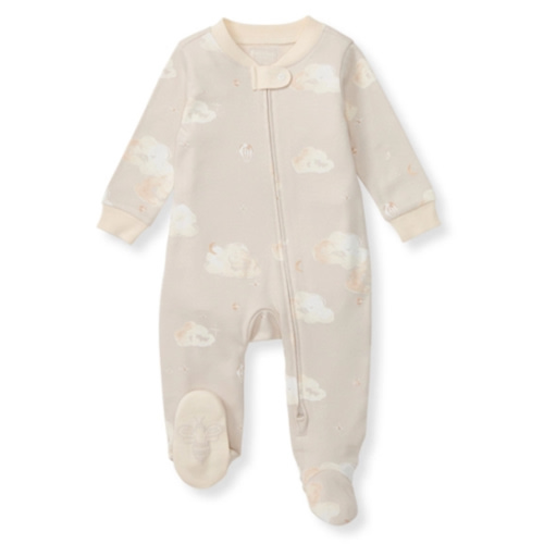 Good Night Sky Organic Cotton Sleep and Play Ice Flow Limestone (0-3 & 3-6M)