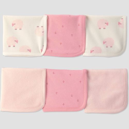Carter's Just One You® Baby 6pk Washcloth - Pink Lamb