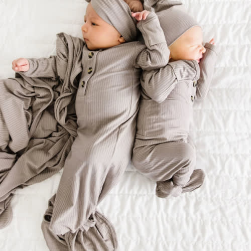 Beau Ribbed Knotted Gown