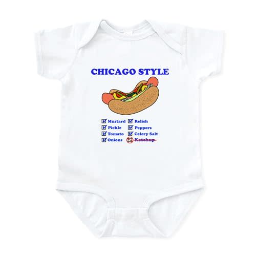 CafePress Chicago Style Hotdog Body Suit Cute Infant Bodysuit Baby Romper
