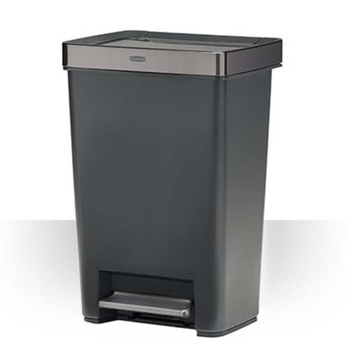 Rubbermaid, Kitchen Indoor Trash Can, 12.4 Gallon, Charcoal