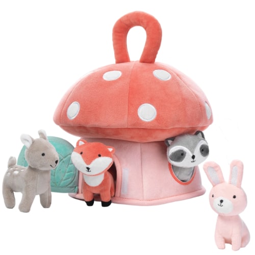 Plush Mushroom Playhouse Interactive Toy with Animals