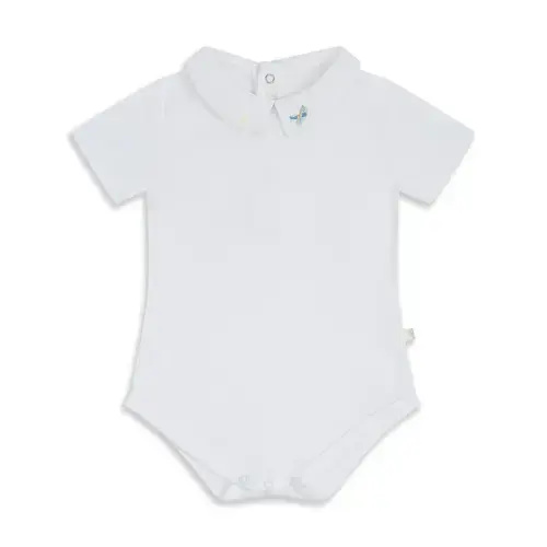 Airplane Embroidered Collar Onesie | Over The Moon