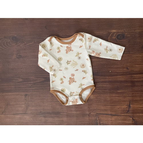 Organic Handmade Infant Bodysuit, Ocean, Sea, Seashell