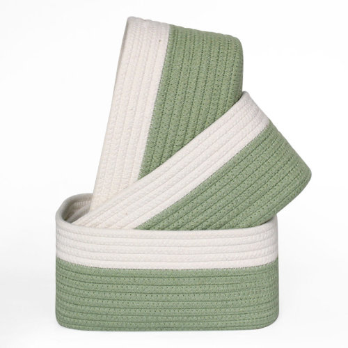 Highland Dunes Highland Dunes 3-Piece Natural Cotton Rope Storage Basket Set, Hand-Woven Decorative Nesting Bins for Nursery, Blankets and Toys, Soft & Durable Organizer Baskets (Set of 3) & Reviews | Wayfair