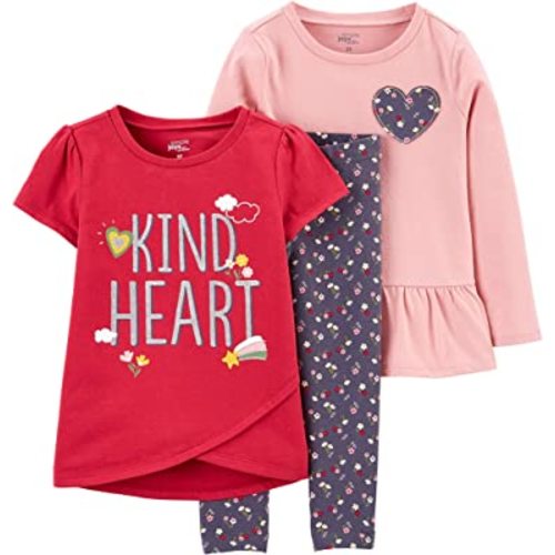 Simple Joys by Carter's Baby Girls' 3-piece Playwear Set