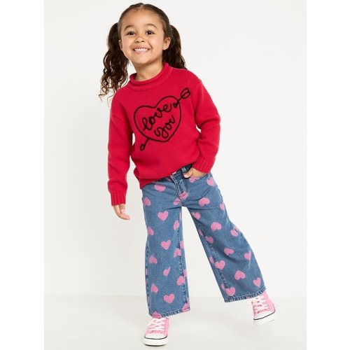 Baggy Embroidered Wide-Leg Jeans for Toddler Girls